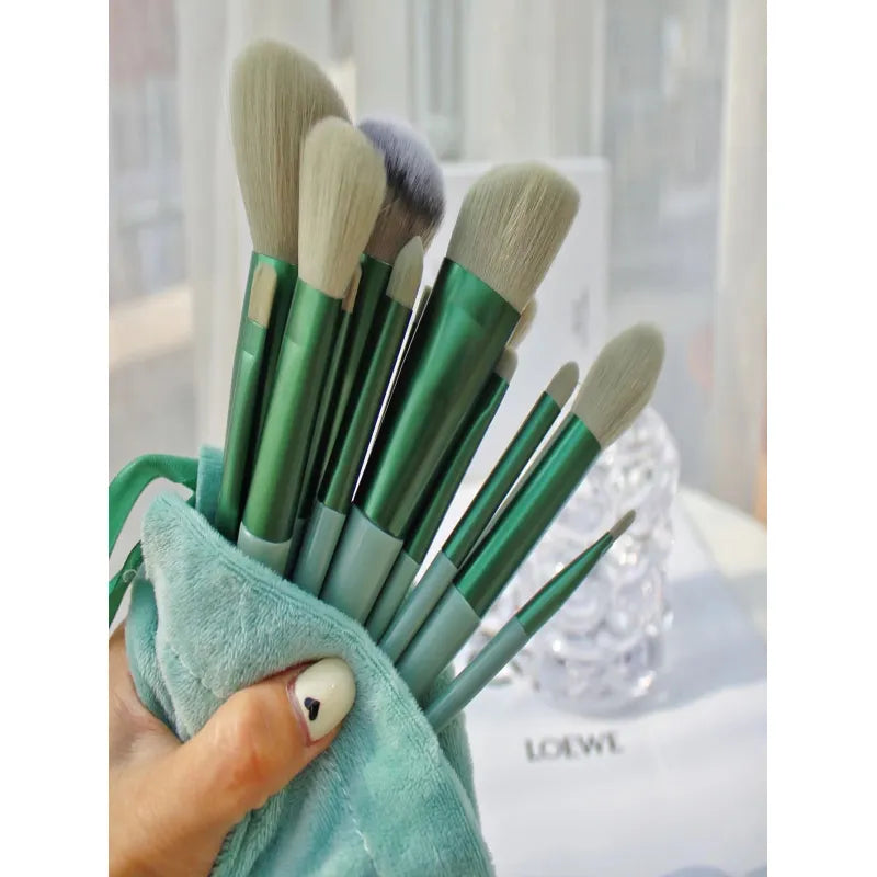 Cloth Bag Portable Soft Hair Makeup Brush Suit